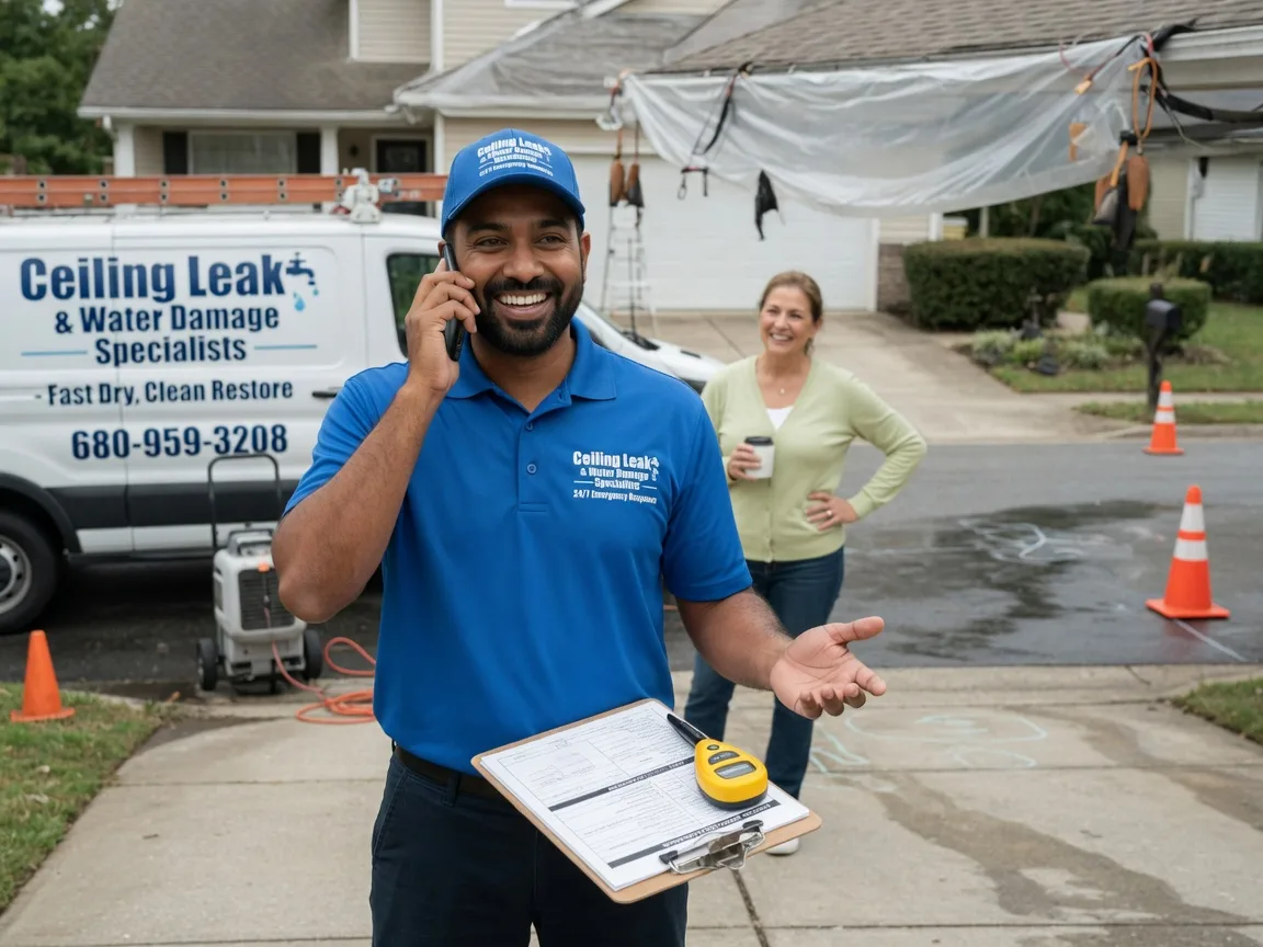 Ceiling Leak Cleanup Collison, IL FAQs